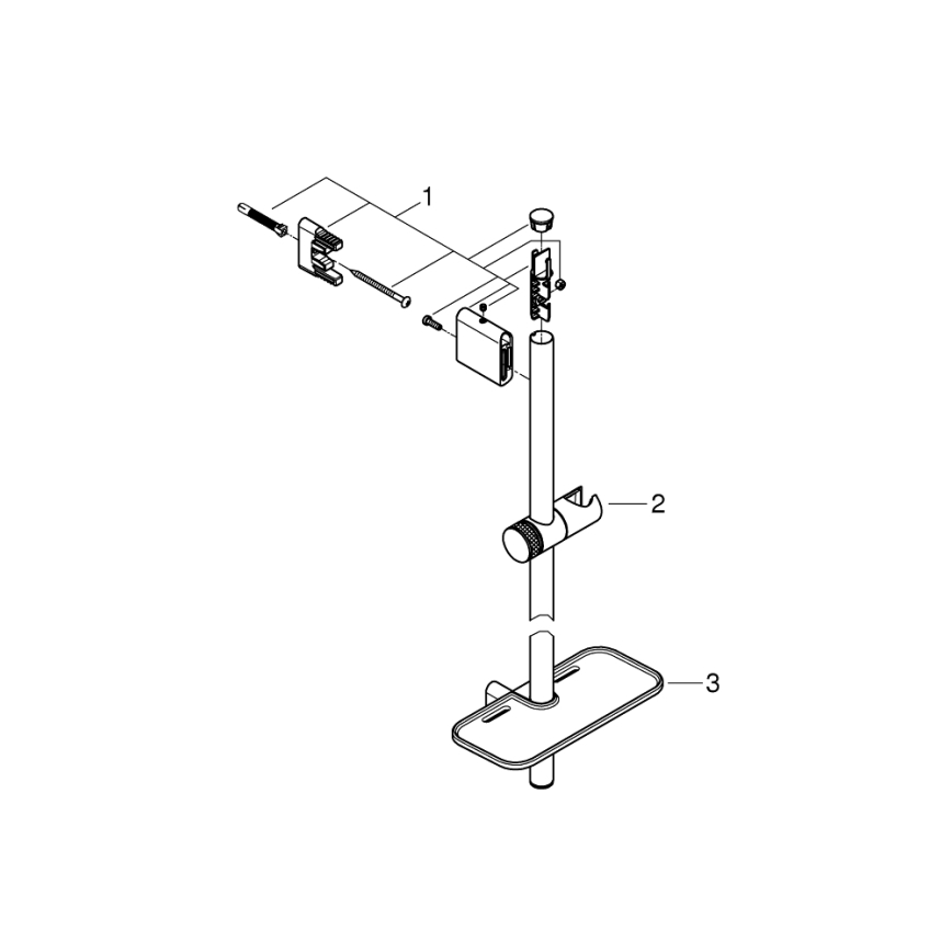 GROHE 26603DC0 - Duschstange RAINSHOWER SMARTACTIVE 900 mm, Edelstahl