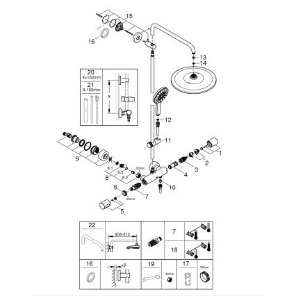 GROHE 26648000 - Duschsystem RAINSHOWER SMARTACTIVE 310 450 mm, glänzender Chrom