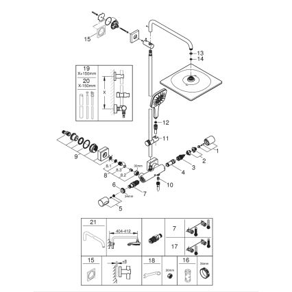 GROHE 26652000 - Duschsystem RAINSHOWER SMARTACTIVE 310, 450 mm, glänzender Chrom