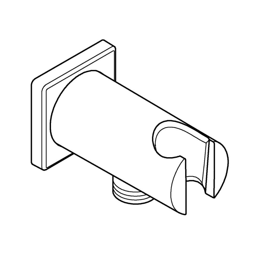 GROHE 26659000 - Wandanschluss mit Duschhalter RAINSHOWER 48 × 48 mm Chrom