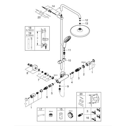 GROHE 26677001 - Duschsystem VITALIO START SYSTEM 250 Chrom glänzend