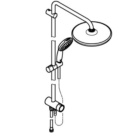 GROHE 266802431 - Duschsystem VITALIO START SYSTEM 250 390 mm schwarz