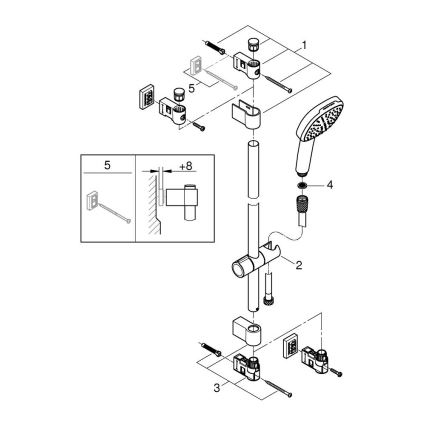 GROHE 26930001 - Duschset VITALIO COMFORT 110 900 mm glänzender Chrom