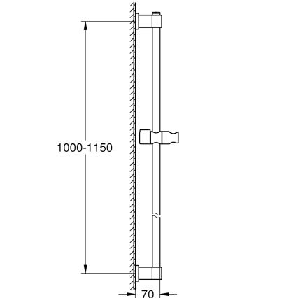 GROHE 26970001 - Duschstange VITALIO UNIVERSAL 1150 mm, hochglanzverchromt