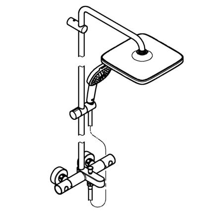 GROHE 26984001 - Duschsystem VITALIO COMFORT 390 mm glänzender Chrom