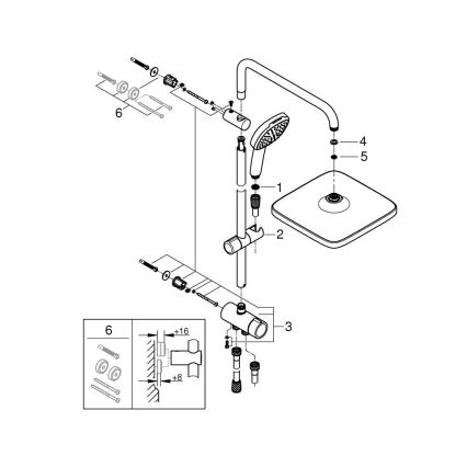 GROHE 26986001 - Duschsystem VITALIO COMFORT 250, glänzender Chrom