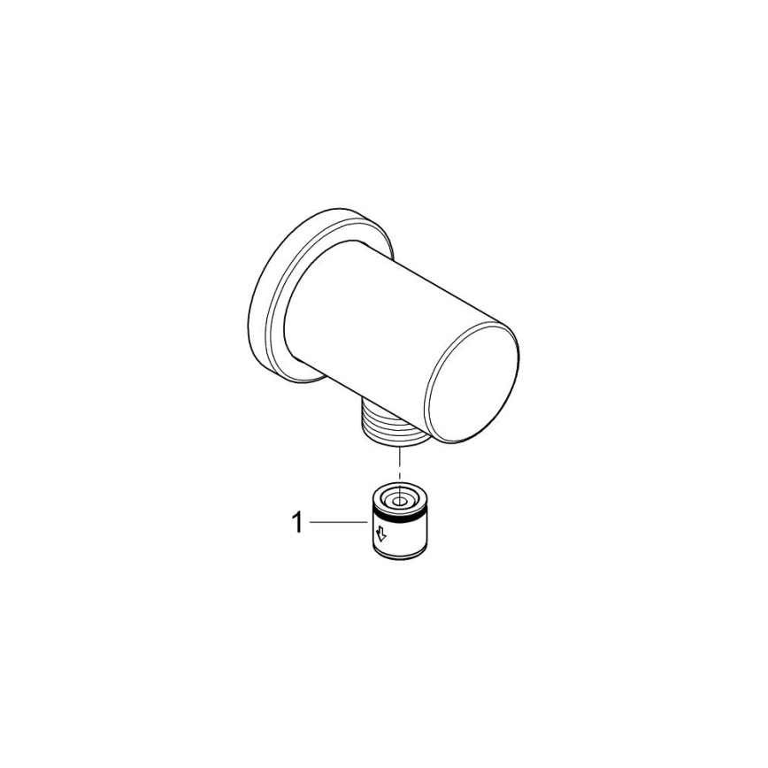 GROHE 27057000 - Wandanschlussbogen RAINSHOWER DN 15, Chrom glänzend