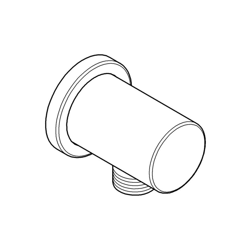 GROHE 27057000 - Wandanschlussbogen RAINSHOWER DN 15, Chrom glänzend