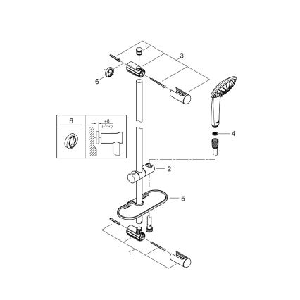 GROHE 27227001 - Duschgarnitur EUPHORIA 900 mm glänzender Chrom