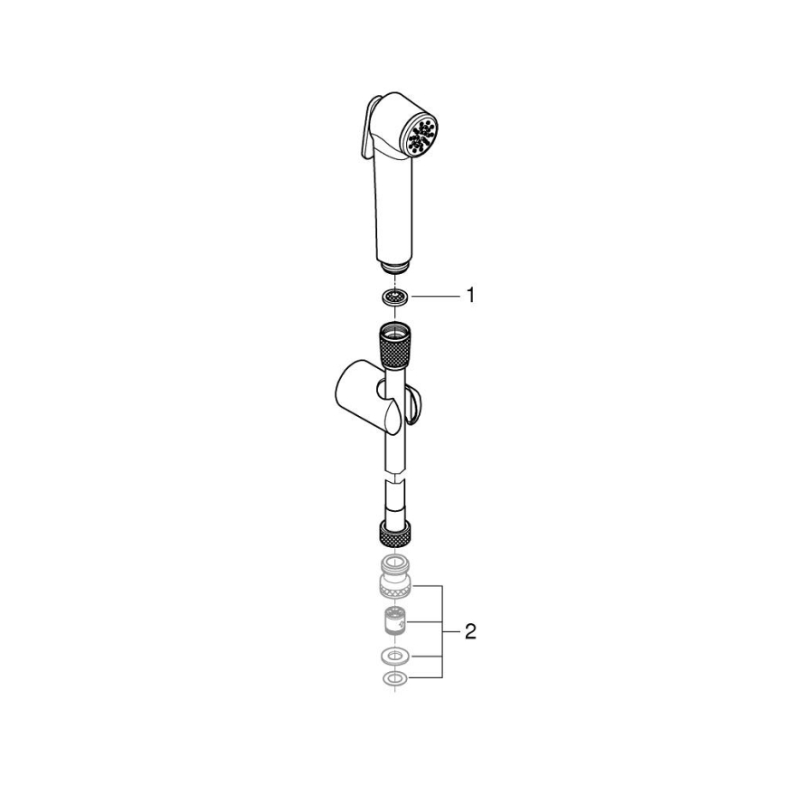 GROHE 27513GL1 - Hand-Bidetbrause TEMPESTA-F 1250 mm, Gold