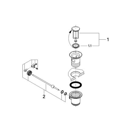 GROHE 28910000 - Ablaufgarnitur 1 14” glänzender Chrom