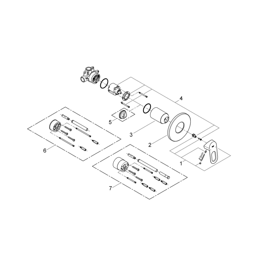 GROHE 29042000 - BAULOOP Duscharmatur, glänzender Chrom