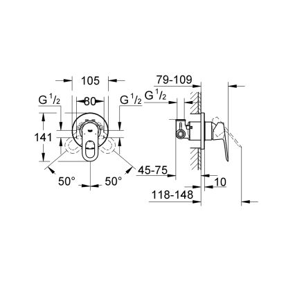 GROHE 29042000 - BAULOOP Duscharmatur, glänzender Chrom