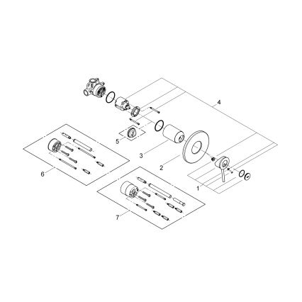 GROHE 29048000 - Unterputz‑Duscharmatur BAUCLASSIC, glänzender Chrom