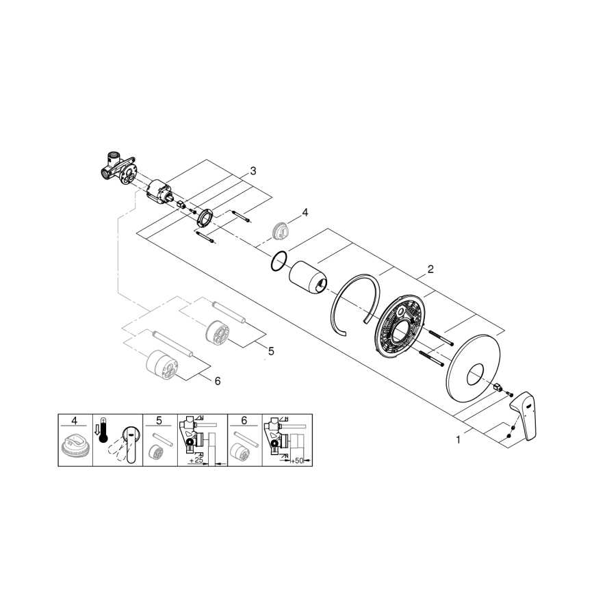 GROHE 29116000 - Duscharmatur START FLOW glänzender Chrom