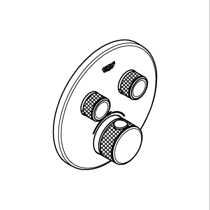GROHE 29119GN0 - Unterputz-Thermostat GROHTHERM SMARTCONTROL, gebürstetes Gold
