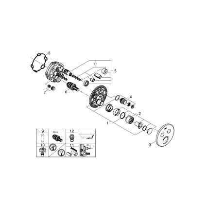 GROHE 29145000 - Abdeckkappe für Unterputz-Armatur SMARTCONTROL, glänzender Chrom