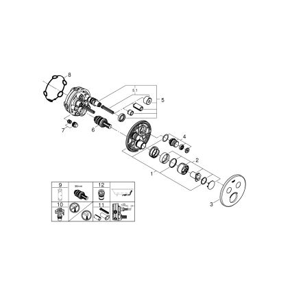 GROHE 29145000 - Abdeckkappe für Unterputz-Armatur SMARTCONTROL, glänzender Chrom