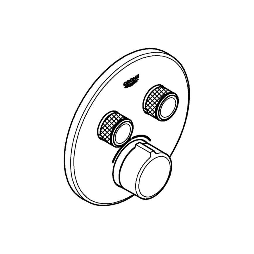 GROHE 29145000 - Abdeckkappe für Unterputz-Armatur SMARTCONTROL, glänzender Chrom