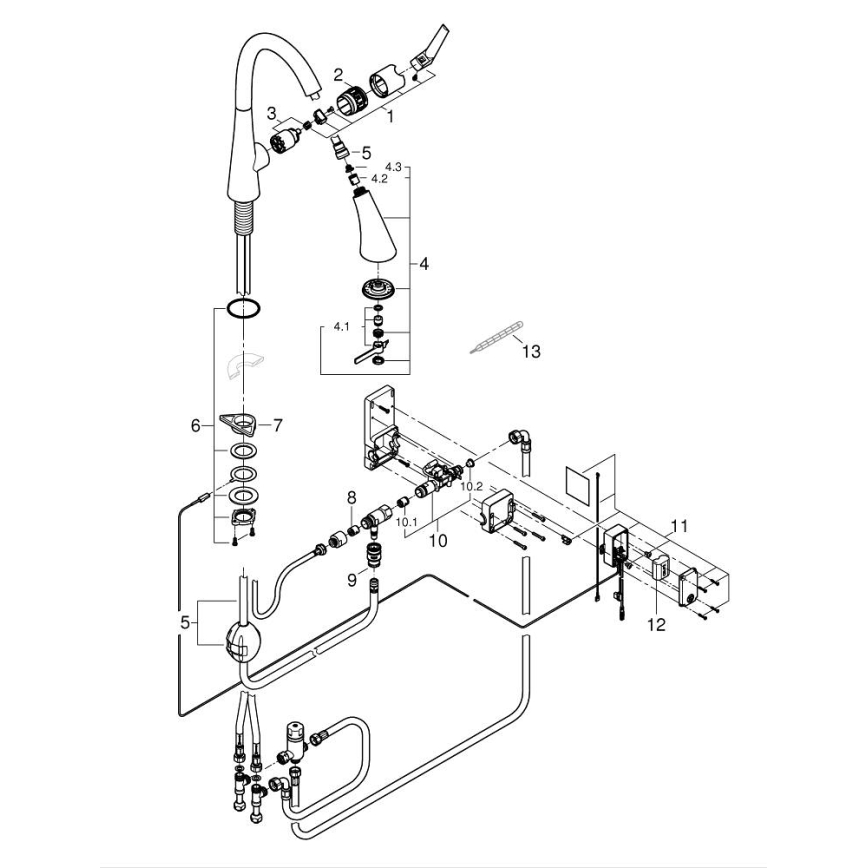 GROHE 30219002 - Elektronische Spültischarmatur ZEDRA TOUCH Hochglanz-Chrom
