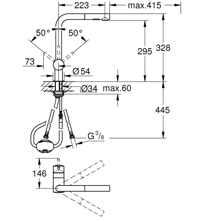 GROHE 30274DC0 - Spültischarmatur A Edelstahl