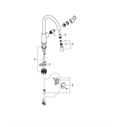 GROHE 30556000 - Spültischarmatur START LOOP 357 mm, Hochglanz-Chrom