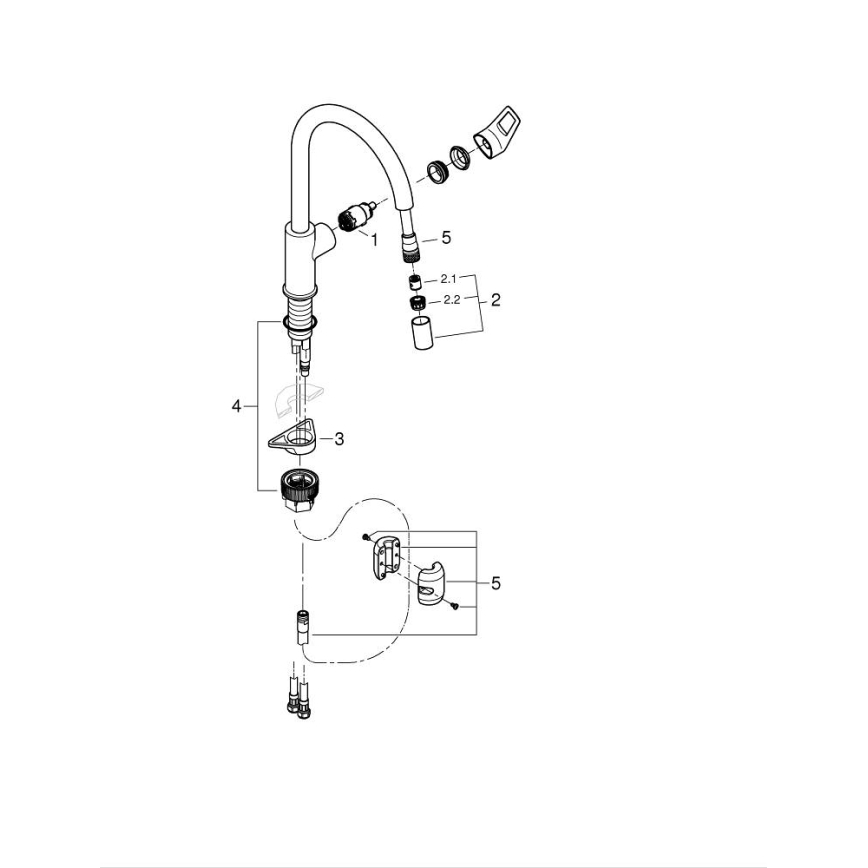 GROHE 30556000 - Spültischarmatur START LOOP 357 mm, Hochglanz-Chrom