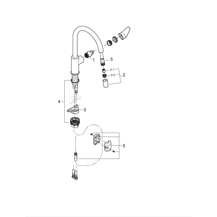 GROHE 30562000 - Spültischarmatur START CURVE 357 mm glänzender Chrom