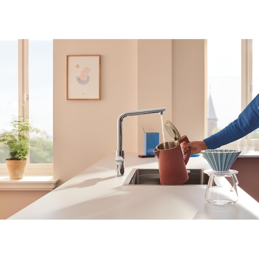 GROHE 30600000 - Spültischarmatur BLUE PURE, L-Auslauf, Hochglanz-Chrom