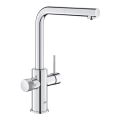 GROHE 30601000 - Spültischarmatur BLUE PURE A mit ausziehbarem Auslauf, glänzender Chrom