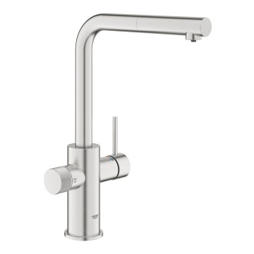 GROHE 30601DC0 - Küchenarmatur BLUE PURE mit ausziehbarem Auslauf, Edelstahl
