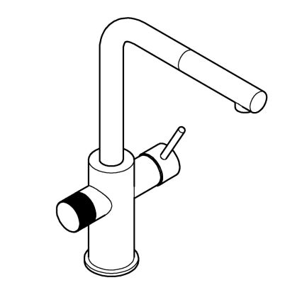 GROHE 30601DC0 - Küchenarmatur BLUE PURE mit ausziehbarem Auslauf, Edelstahl