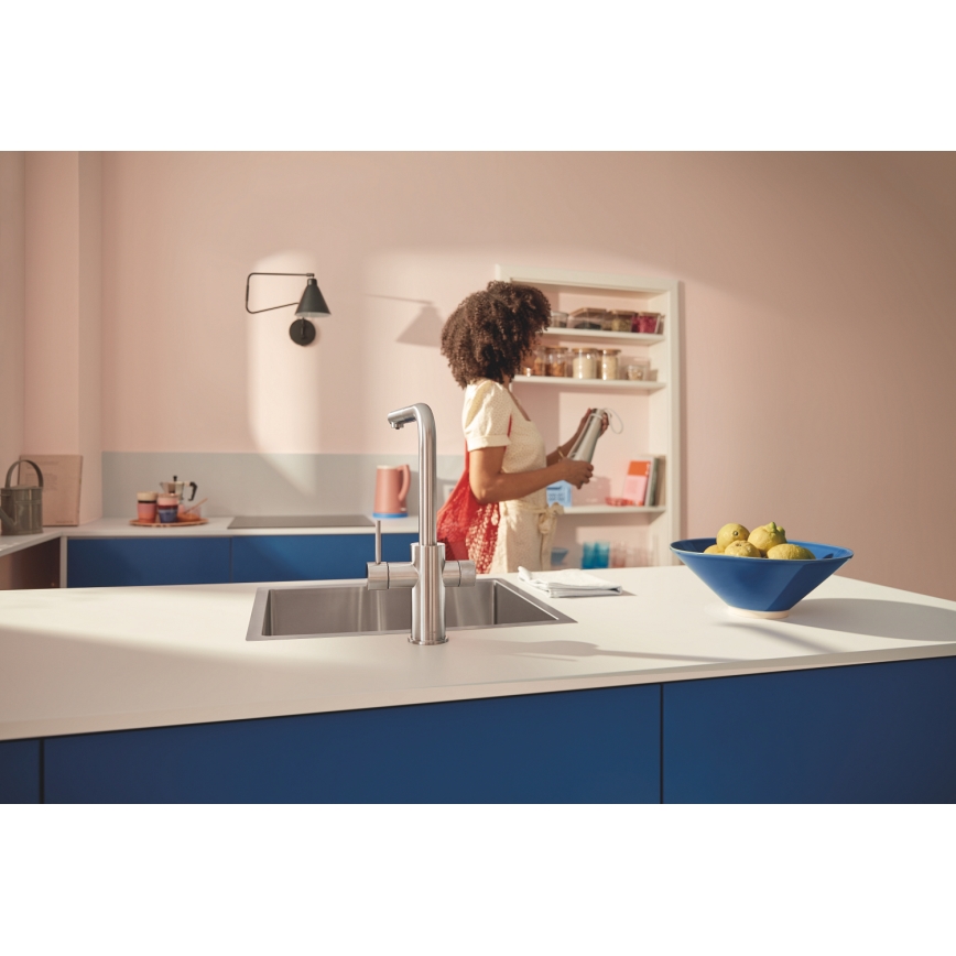 GROHE 30601DC0 - Küchenarmatur BLUE PURE mit ausziehbarem Auslauf, Edelstahl