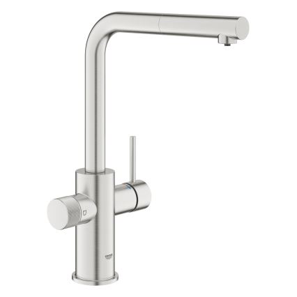 GROHE 30601DC0 - Küchenarmatur BLUE PURE mit ausziehbarem Auslauf, Edelstahl