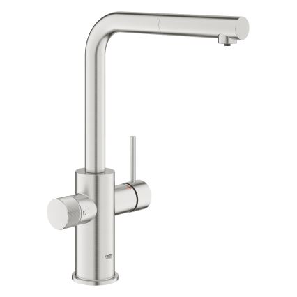 GROHE 30601DC0 - Küchenarmatur BLUE PURE mit ausziehbarem Auslauf, Edelstahl