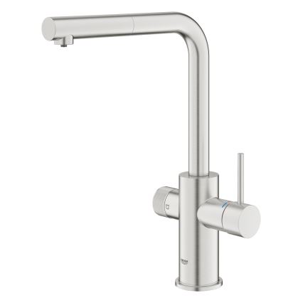 GROHE 30601DC0 - Küchenarmatur BLUE PURE mit ausziehbarer Brause in Edelstahl