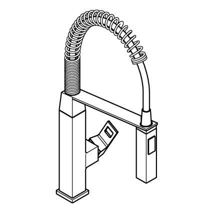 GROHE 31395000 - Spültischarmatur EUROCUBE 547 mm Hochglanz-Chrom