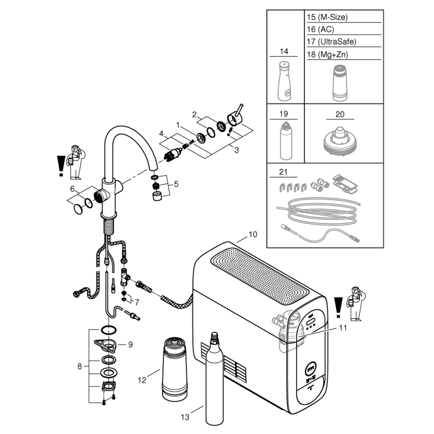 GROHE 31455001 - Spültischarmatur BLUE HOME, Hochglanz-Chrom