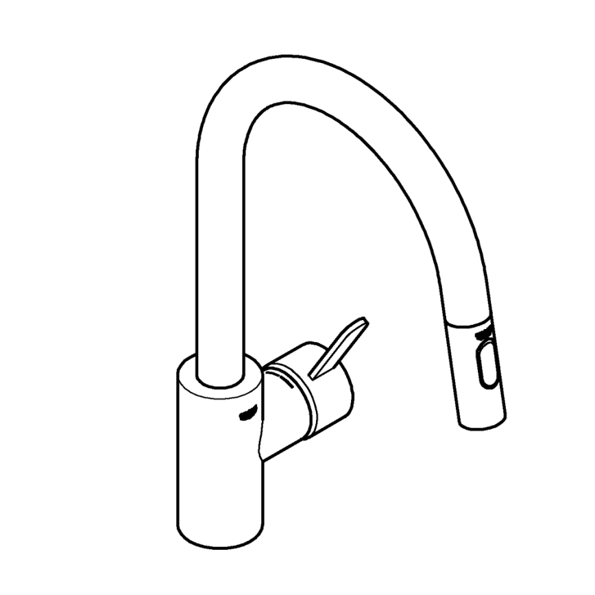 GROHE 31481001 - Spültischarmatur EUROSMART COSMOPOLITAN, glänzender Chrom