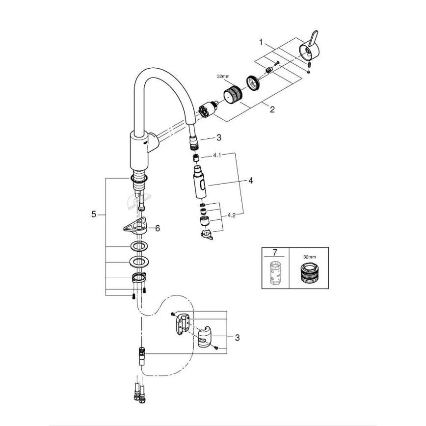 GROHE 31481001 - Spültischarmatur EUROSMART COSMOPOLITAN, glänzender Chrom