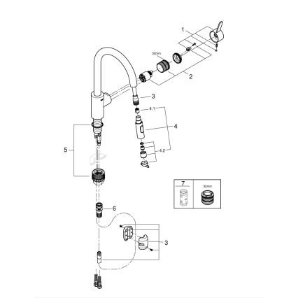 GROHE 31481001 - Spültischarmatur EUROSMART COSMOPOLITAN, glänzender Chrom