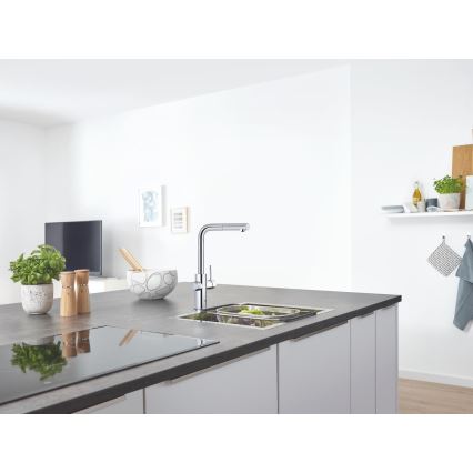 GROHE 31539000 - Spültischarmatur BLUE HOME mit L-Auslauf, glänzender Chrom