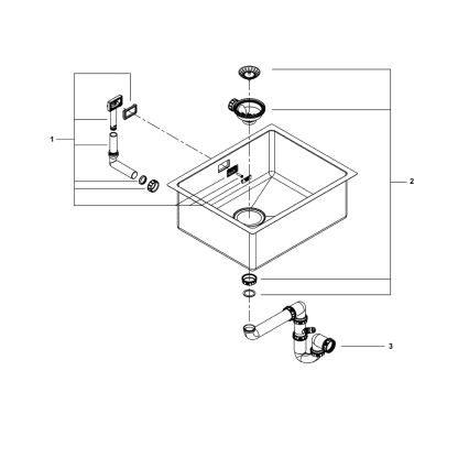 GROHE 31574SD1 - Küchenspüle K700U 550 x 450 mm Edelstahl