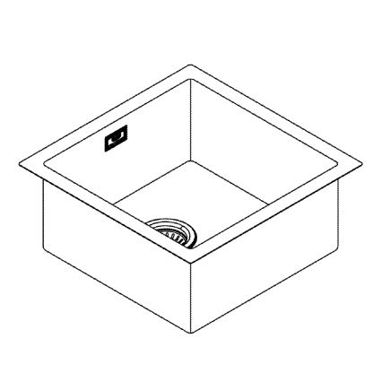 GROHE 31578SD1 - Küchenspüle K700 464 x 464 x 200 Edelstahl