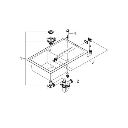 GROHE 31639AP0 - Kompositspüle K400 780 × 500 mm schwarz