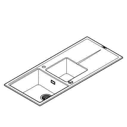 GROHE 31643AP0 - Komposit-Spüle K400 1160 × 500 mm schwarz