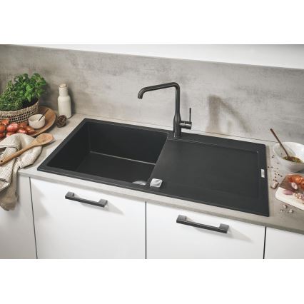 GROHE 31645AP0 - Küchenspüle K500 1000 × 500 mm Stein/Schwarz