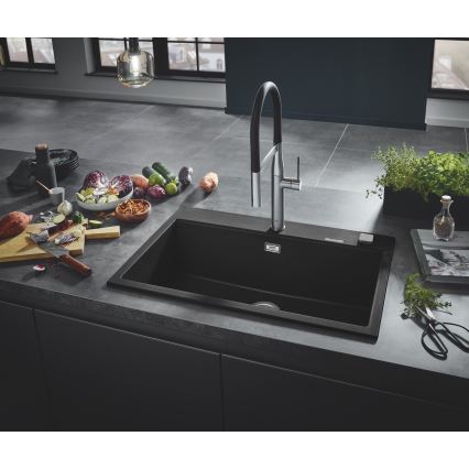 GROHE 31652AP0 - Kompositspüle K700 780 × 510 mm Granit/Schwarz