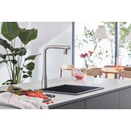 GROHE 31653AP0 - Spüle K700U 457 × 406 mm Stein/Schwarz