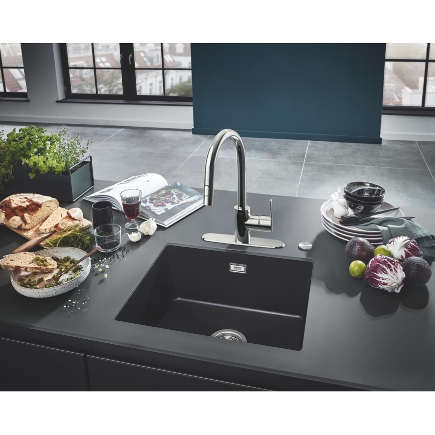 GROHE 31654AP0 - Kompositspüle K700U 533 × 457 mm schwarz